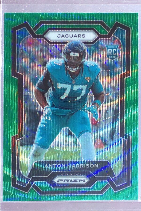 2023 Prizm Anton Harrison Green Wave RC #347 Jaguars