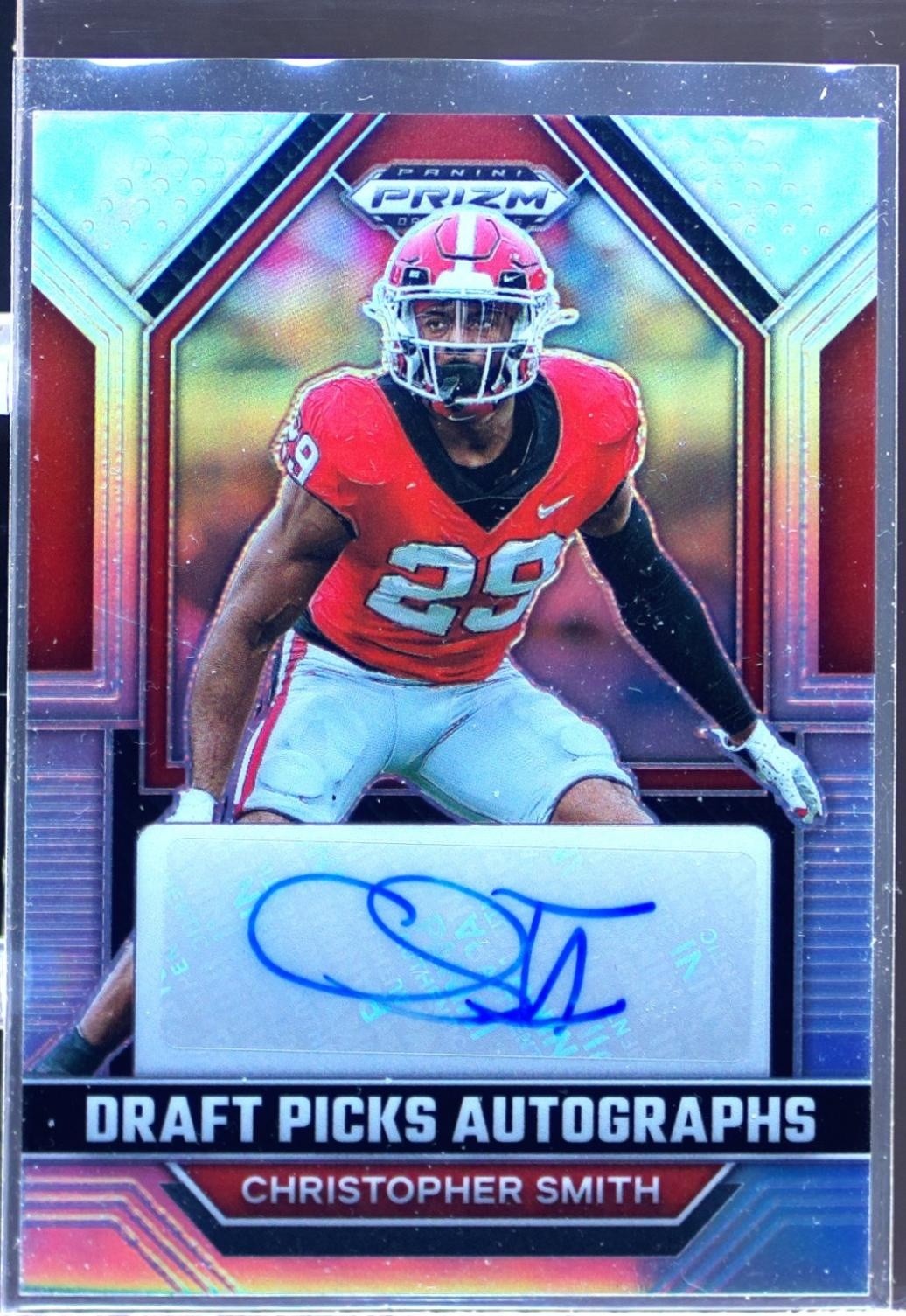 2023 Prizm Draft Picks Christopher Smith Auto #DPA-CHS Bulldogs Draft Picks Auto