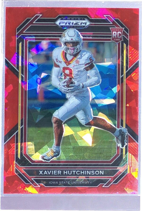 2023 Prizm Draft Picks Xavier Hutchinson Prizms Red Ice RC #153 Cyclones