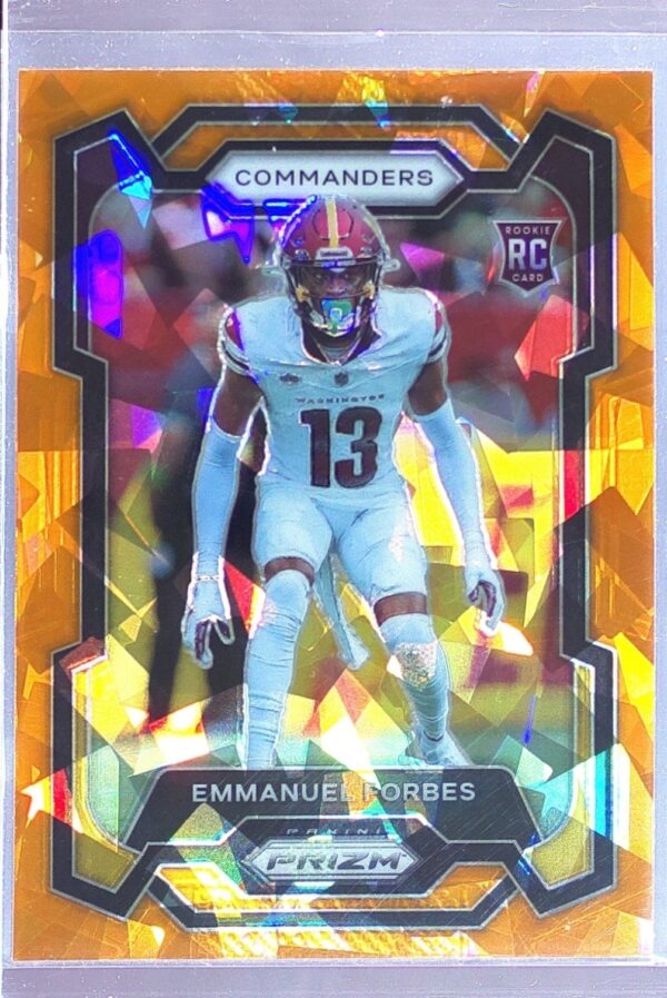 2023 Prizm Emmanuel Forbes Orange Ice RC #399 Commanders