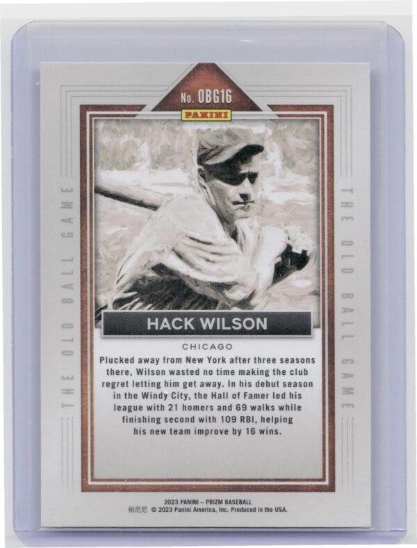 2023 Prizm Hack Wilson #OBG16 Cubs The Old Ball Game - Image 3