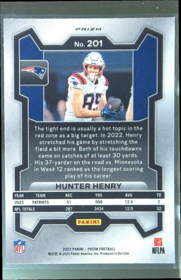 2023 Prizm Hunter Henry Silver #201 Patriots - Image 3