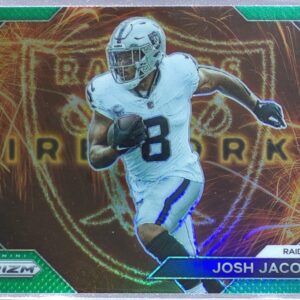 2023 Prizm Josh Jacobs #F-17 Raiders Fireworks Prizms Green