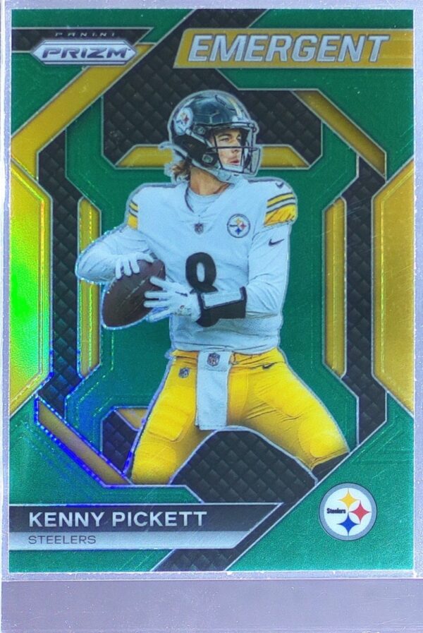 2023 Prizm Kenny Pickett #H-5 Steelers Emergent Prizms Green