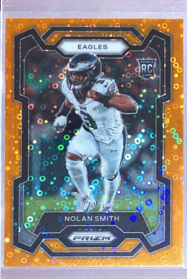 2023 Prizm Nolan Smith Orange Disco RC #382 Eagles