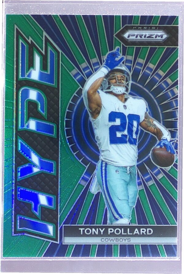 2023 Prizm Tony Pollard #H-11 Cowboys Hype Prizms Green