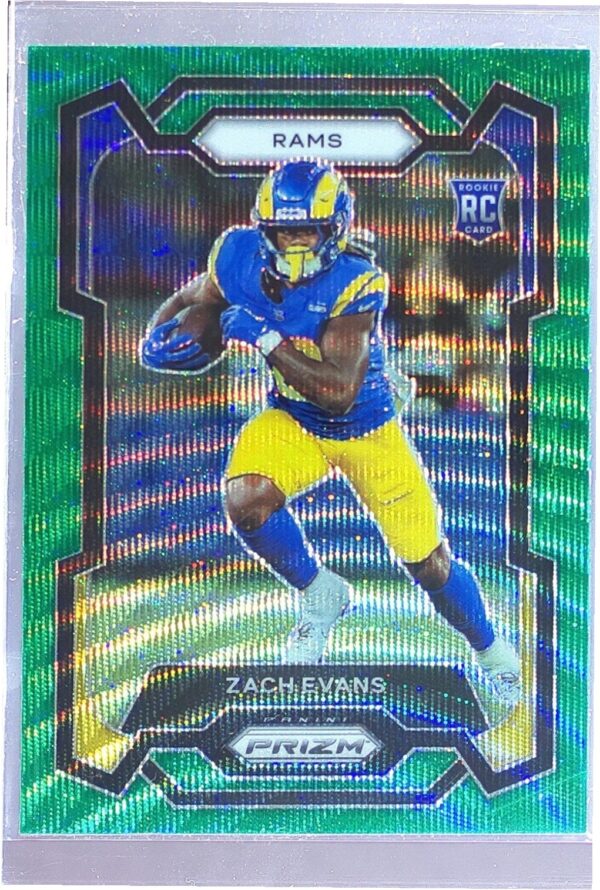 2023 Prizm Zach Evans Green Wave RC #359 Rams