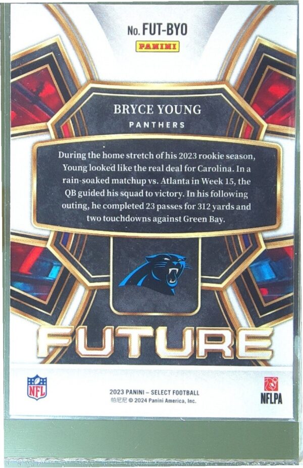 2023 Select Bryce Young RC #FUT-BYO Panthers Select Future - Image 3