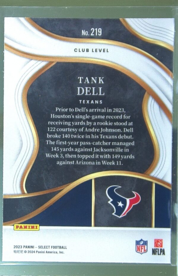 2023 Select Tank Dell RC #219 Texans - Image 3