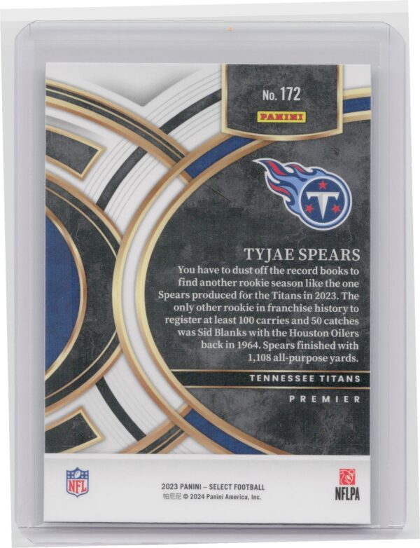 2023 Select Tyjae Spears #172 Titans - Image 3