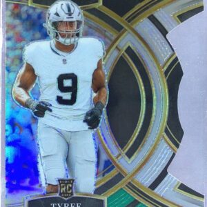 2023 Select Tyree Wilson Black and Green Prizms Die Cuts RC #119 Raiders