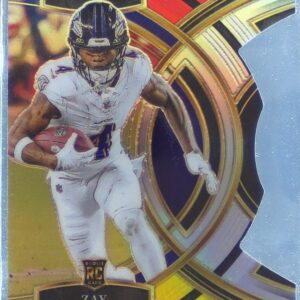 2023 Select Zay Flowers Red and Yellow Prizms Die Cuts RC #157 Ravens