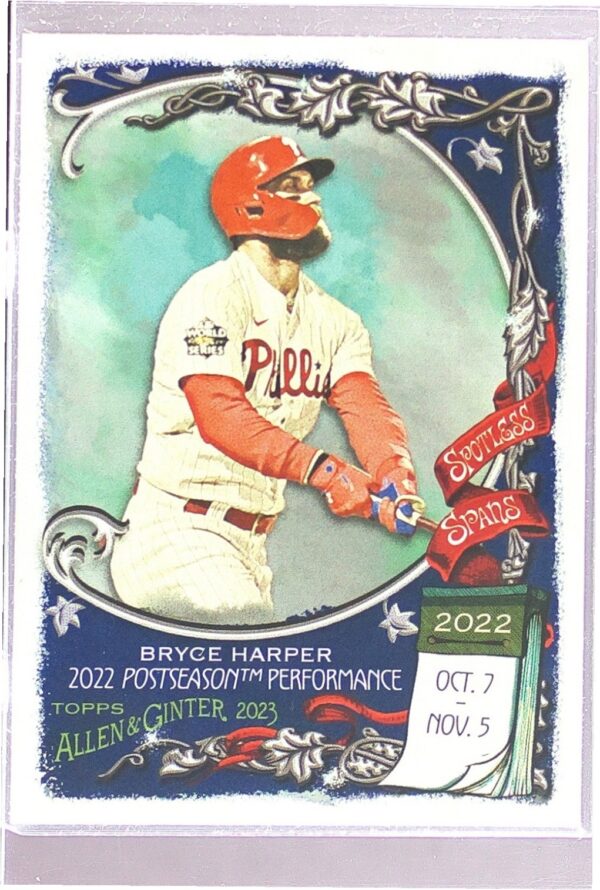 2023 Topps Allen & Ginter Bryce Harper #SS-34 Phillies Spotless Spans