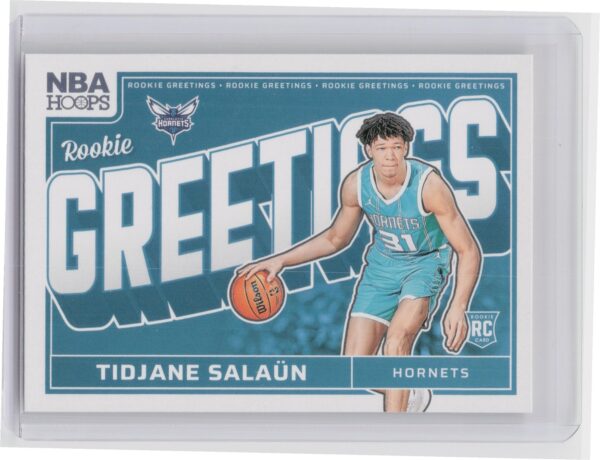 2024-25 Hoops Tidjane Salaun RC #7 Hornets Rookie Greetings