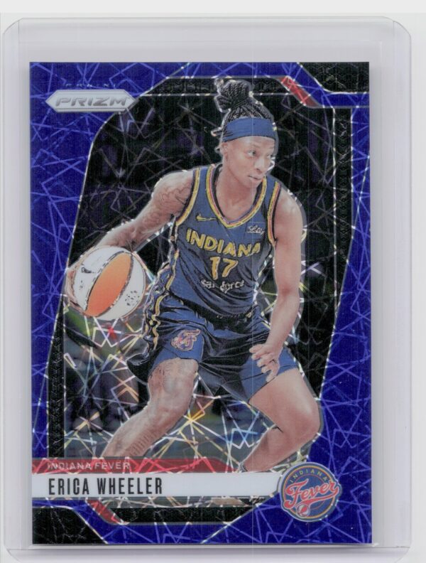 2024-25 Panini Prizm WNBA Erica Wheeler Blue Velocity Prizms #61 Fever