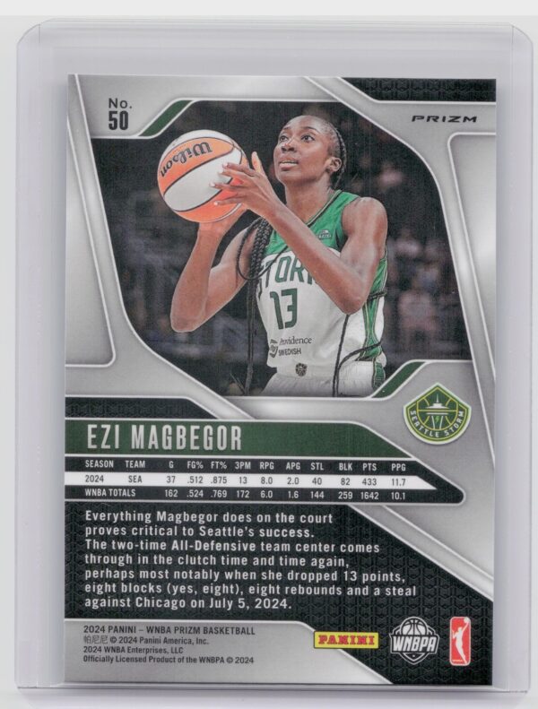 2024-25 Panini Prizm WNBA Ezi Magbegor Ice Prizms #50 Storm - Image 3