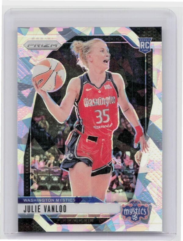 2024-25 Panini Prizm WNBA Julie Vanloo Ice Prizms RC #42 Mystics