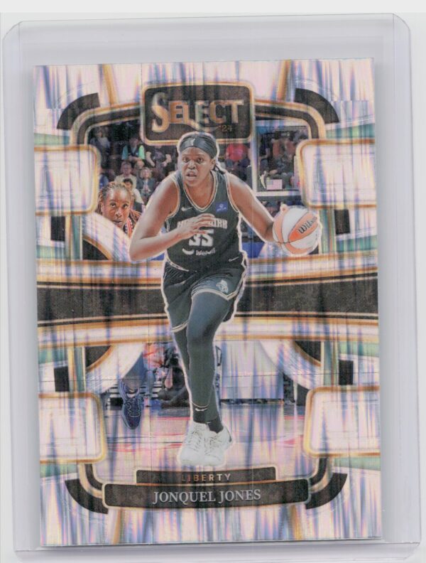 2024-25 Panini Select WNBA Jonquel Jones Silver Flash Prizms 14 Liberty