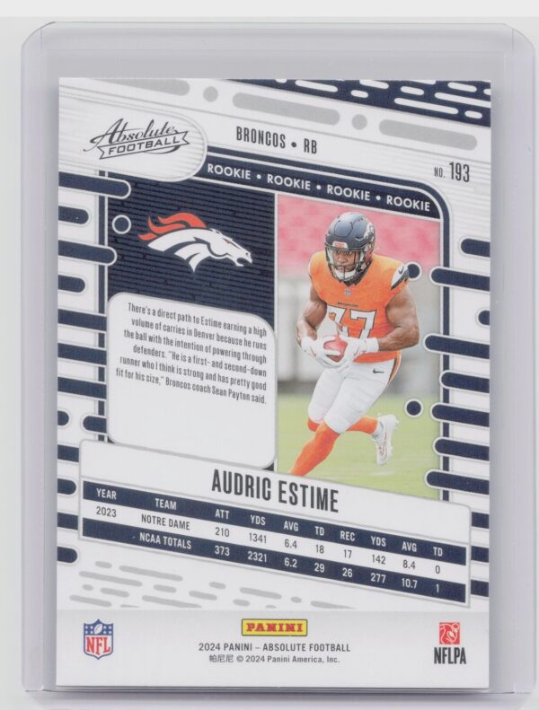 2024 Absolute Audric Estime RC 193 Broncos - Image 3