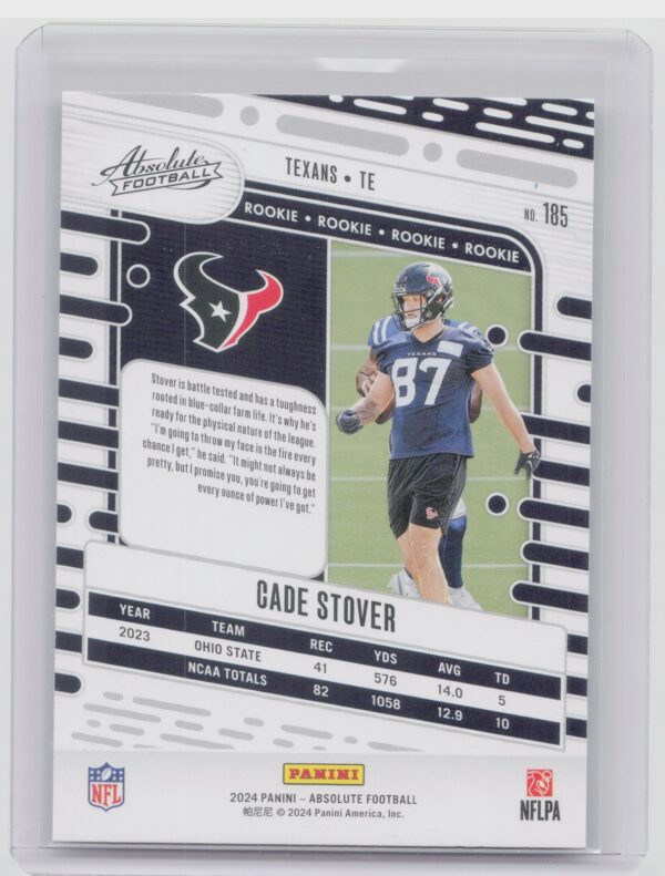2024 Absolute Cade Stover RC 185 Texans - Image 3