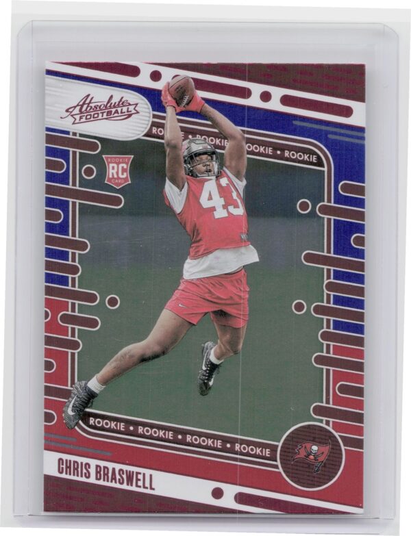 2024 Absolute Chris Braswell Red and Blue RC 155 Buccaneers