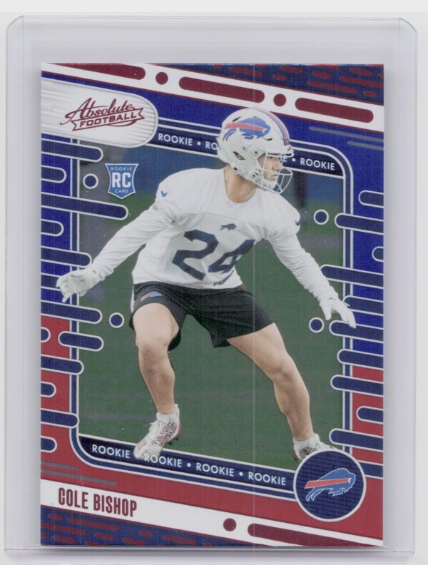 2024 Absolute Cole Bishop Red and Blue RC 157 Bills