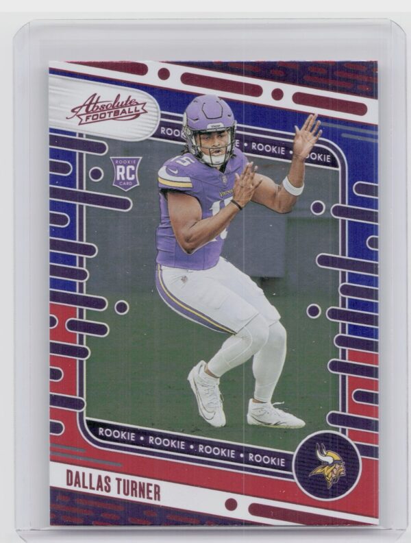 2024 Absolute Dallas Turner Red and Blue RC #117 Vikings