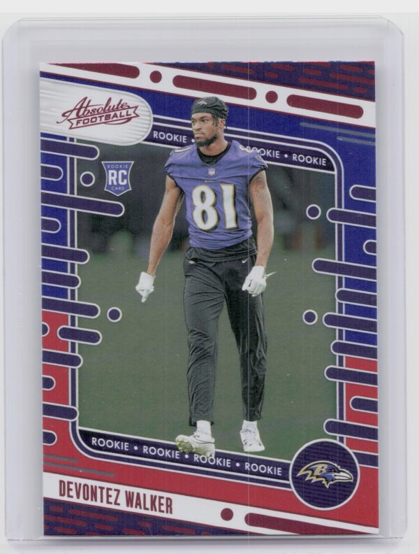 2024 Absolute Devontez Walker Red and Blue RC 181 Ravens