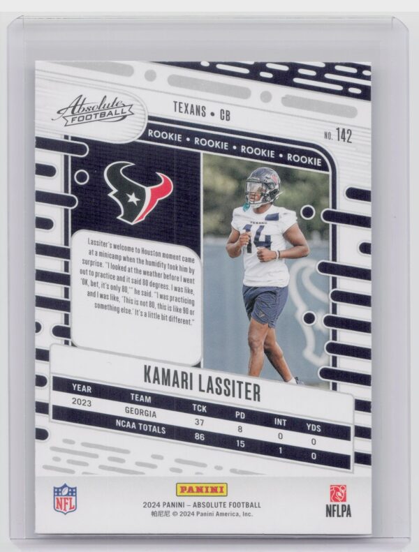 2024 Absolute Kamari Lassiter RC Red and Blue 142 Texans - Image 3