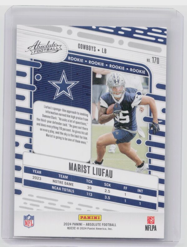 2024 Absolute Marist Liufau Red and Blue RC 170 Cowboys - Image 3