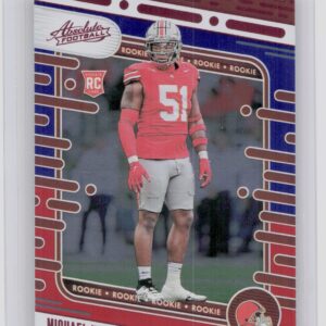 2024 Absolute Michael Hall Jr. Red and Blue RC 153 Browns