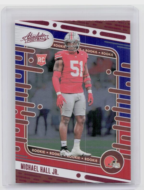 2024 Absolute Michael Hall Jr. Red and Blue RC 153 Browns
