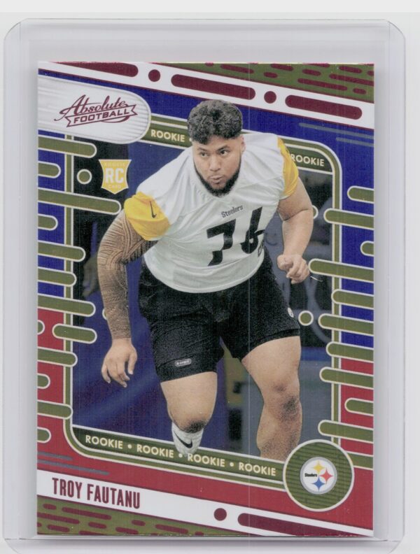 2024 Absolute Troy Fautanu Red and Blue RC 120 Steelers