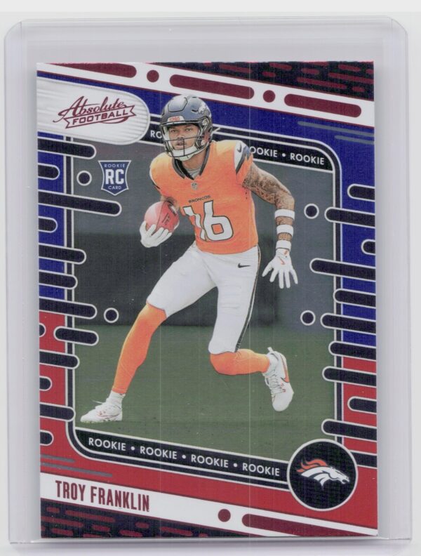 2024 Absolute Troy Franklin Red and Blue RC #178 Broncos