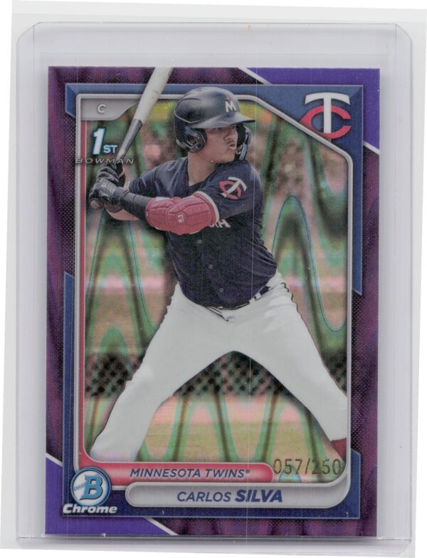 2024 Bowman Carlos Silva /250 #BCP-120 Twins Chrome Prospects Purple Refractors