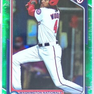 2024 Bowman James Wood #BCP-91 Nationals Chrome Prospects Lunar Glow Refractors