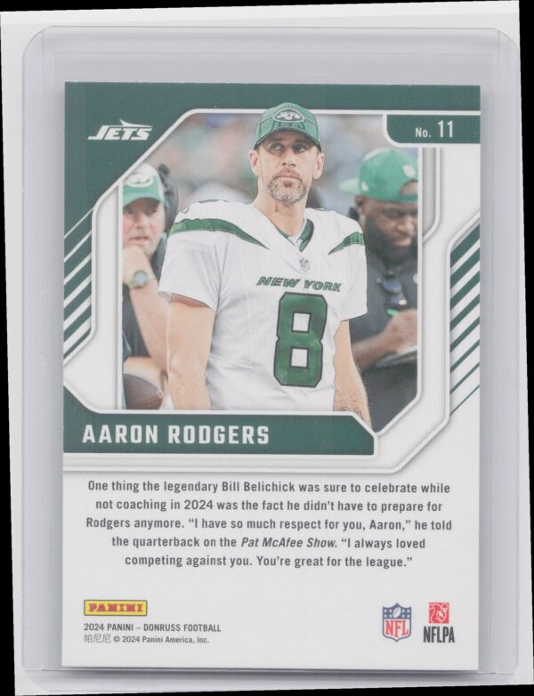 2024 Donruss Aaron Rodgers 11 Jets The Elite Series - Image 3