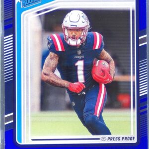 2024 Donruss Ja'Lynn Polk Press Proof Blue RC 373 Patriots