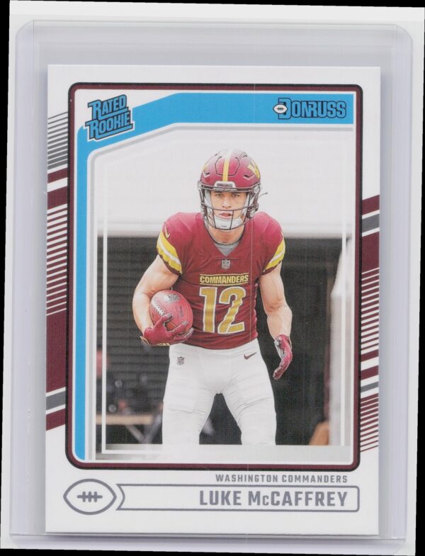 2024 Donruss Luke McCaffrey Rated Rookie RC 302 Commanders