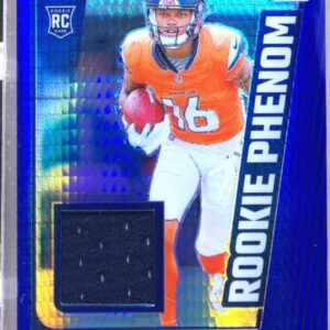 2024 Donruss Optic Troy Franklin RC JSY #RPB-TFN Broncos Rookie Phenoms Blue