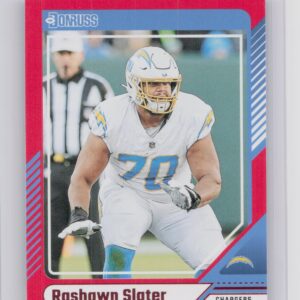 2024 Donruss Rashawn Slater Press Proof Red 38 Chargers