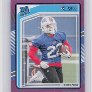 2024 Donruss Ray Davis Press Proof Purple RC 316 Bills