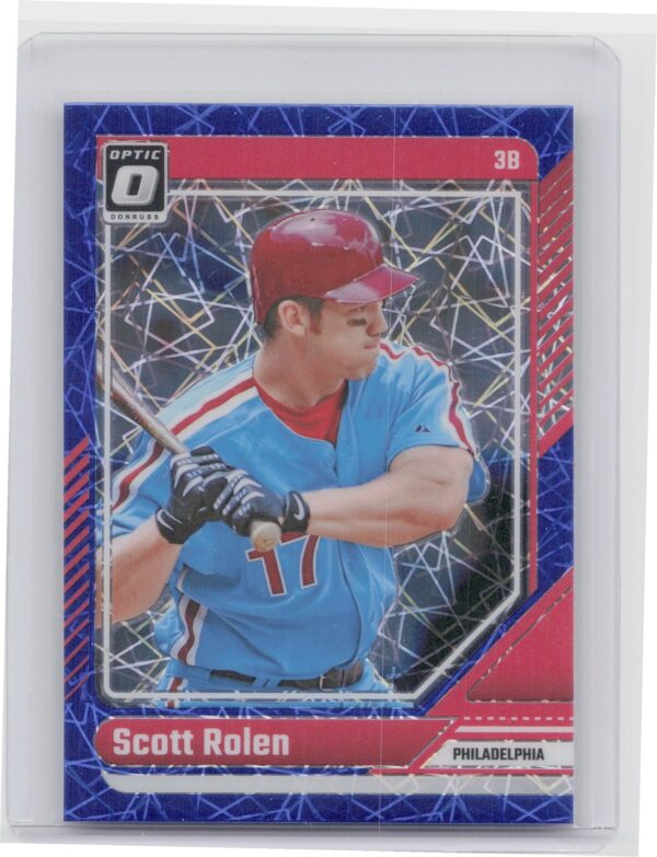 2024 Donruss Scott Rolen Optic Blue Velocity Prizm #12 Phillies