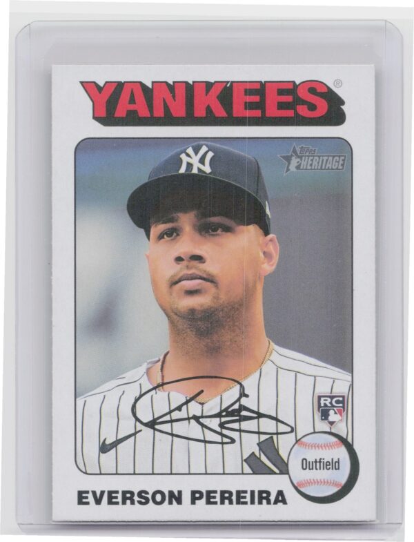 2024 Heritage Everson Pereira White Border RC #348 Yankees