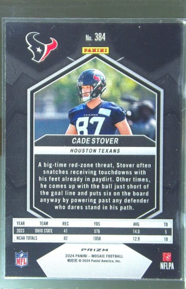 2024 Mosaic Cade Stover Mosaic Camo Pink 384 Texans - Image 3