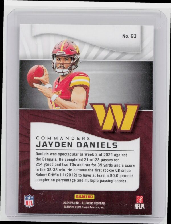2024 Panini Illusions Jayden Daniels Retail #93 Commanders - Image 3