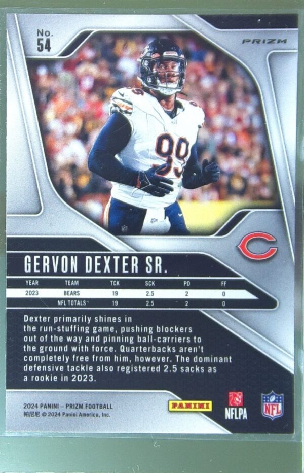 2024 Prizm Gervon Dexter Sr. Pink Wave 54 Bears - Image 3