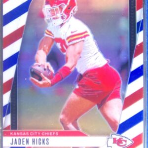 2024 Prizm Jaden Hicks Red White and Blue RC 336 Chiefs