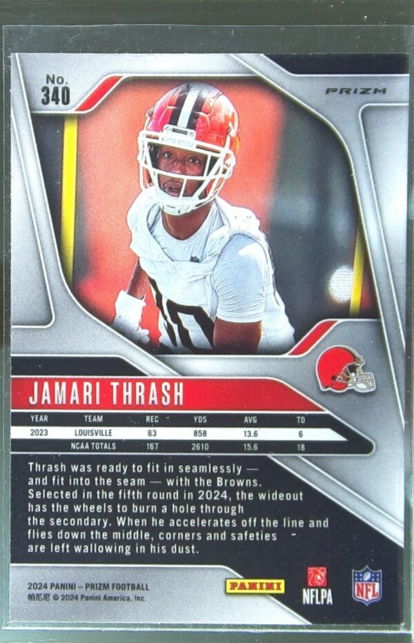 2024 Prizm Jamari Thrash Green Wave RC 340 Browns - Image 3