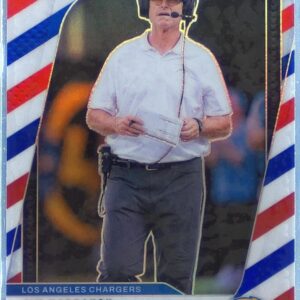 2024 Prizm Jim Harbaugh Red White and Blue 163 Chargers